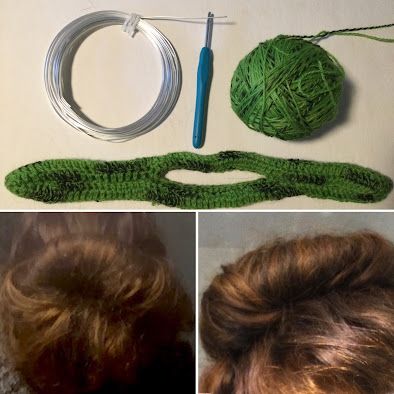 Crochet Hairband Pattern, Diy Hair Bun Maker, Diy Crochet Hair Accessories, Crochet Hair Bands, Painting Crochet, Diy Hair Bun, Crochet Hair Band, Fairy Tank, Hair Pins Diy