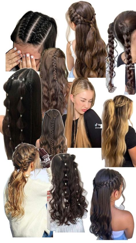 Hairstyles For Presentations, Fish Braids Hairstyles, Hair System Women, Mermaid Plait, Ball Braids, Dystopian Hairstyles, Wavey Hair Styles Long Natural, Updos For School, Guard Hairstyles