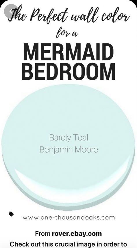 Bedroom Paint Color, Mermaid Bedroom, Mermaid Bathroom, Mermaid Room, Door Colors, Coastal Bedrooms, Room Paint Colors, Colors For Home, Bedroom Paint Colors