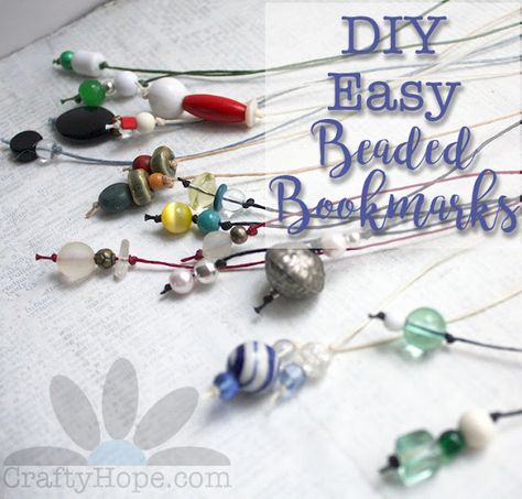 DIY Easy Beaded Bookmarks | CraftyHope Beaded Bookmarks How To Make, Beaded Book Marks Diy, Diy Beaded Bookmarks, Beaded Bookmarks Diy Tutorials, Ribbon Bookmark Diy, Beaded Bookmarks Diy, Knitted Bookmarks, Beaded Bookmarks Handmade, Bead Bookmarks