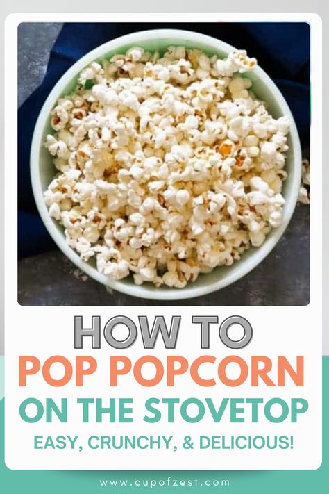 Popcorn Popcorn Without Microwave, Popcorn On Stovetop How To Make, How To Pop Popcorn, Stove Top Popcorn Recipes, How To Pop Popcorn On The Stove, Popcorn On Stovetop, Popcorn Stovetop, Pop Popcorn On Stove, Stove Top Popcorn