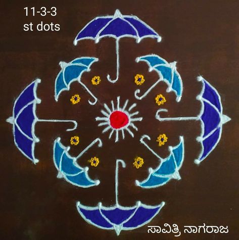 Rangoli Designs For Kids, Katyayani Devi, Cartoons Rangoli Design, Cartoons Rangoli, Margali Kolam, Dhanurmasam Muggulu, Teenage Drawings, Dots Muggulu, Colour Kolam