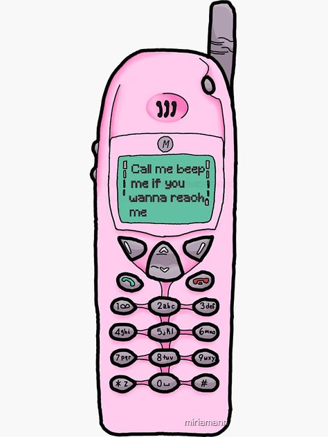 "2000s phone" Sticker by miriamann | Redbubble 2003 Sticker Aesthetic, 2000s Clipart, Early 2000s Stickers, 2000s Stickers Aesthetic, Flip Phone Drawing, 2000s Stickers, 2000 Phone, 2000s Phone, Trendy Stickers