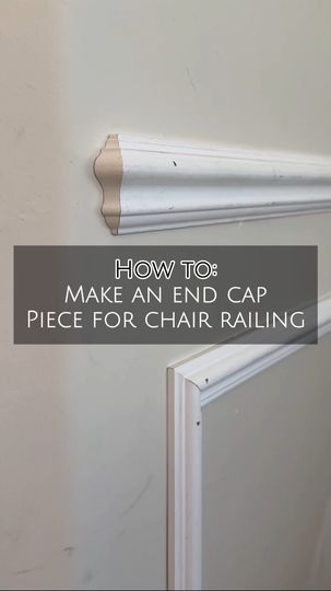 274K views · 20K reactions | TUTORIAL ON HOW TO MAKE AN END CAP or END RETURN PIECE for chair railing! (This also works for baseboards too) 🙌🏻  A flat, raw 90 degree edge on your chair railing or baseboard is NOT the way to go when your wall ends to an open space.🙅🏻‍♀️ This is the perfect way to make an end cap on those chair railing or baseboard pieces that don’t butt up against another wall, or door/window casing and end on an open corner. Having an end cap makes your trim look beautiful and finished! 😍  Once everything is caulked and painted, it will look like a pro did it! But no, YOU DID IT! If you’re considering doing wainscoting in your home, did you find this helpful? 😀  Don’t forget to LIKE, SAVE/SHARE, and COMMENT for more DIY and tutorials!! ❤️ . . . . . #tutorial #chairra Updating Chair Rail, Chair Railing, Window Casing, Stair Remodel, Chair Rail, Way To Go, Door Window, Wainscoting, Baseboards