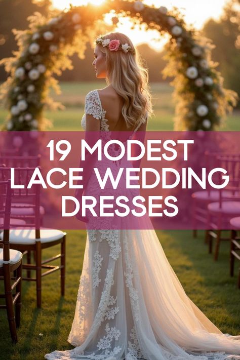 Did you know that wedding dresses lace modest designs are stealing the spotlight this season? Discover stunning options that bring elegance and modesty to your big day. Dive into our gallery with 19 breathtaking photos and explore timeless lace details and classy bridal styles that are anything but ordinary. Perfect for the bride who values sophistication and grace. Click to unveil your dream dress! Lds Wedding Dresses, Modest Lace Wedding Dresses, Wedding Dresses Lds, Wedding Dress Modest, Modest Bridal, Lds Wedding, Modest Wedding Dress, Bridal Styles, Lace Bridal Gown