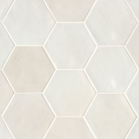 Terracotta Hexagon Tile Floor, Bedrosian Tile, Porcelain Hexagon Tile, Bedrosians Tile, Hexagon Tile, Porcelain Floor, Hexagon Tiles, Bathroom Floor Tiles, Simply Chic