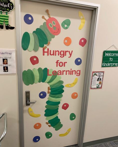 Classroom Caterpillar Decor, Up Movie Classroom Theme Bulletin Boards, The Very Hungry Caterpillar Door Decor, Nursery Door Decoration, Bugs Door Decorations Classroom, Classroom Themes Daycare Ideas, Caterpillar Door Decorations Classroom, Preschool Classroom Window Decor, Nursery Class Door Decoration Ideas