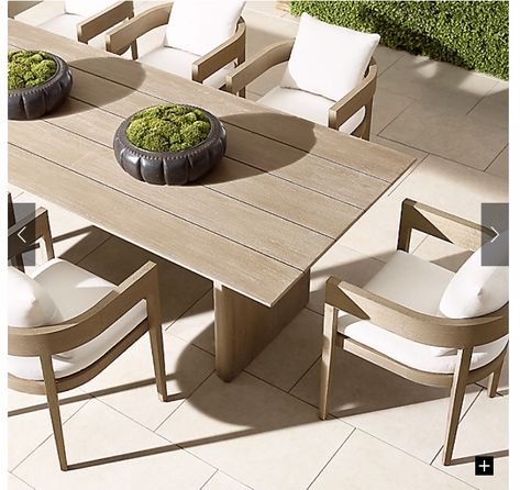 Teak Outdoor Furniture, Outdoor Tables And Chairs, Teak Armchair, Teak Dining Table, Teak Table, Plywood Furniture, Teak Outdoor, Dining Table Design, Rectangular Dining Table