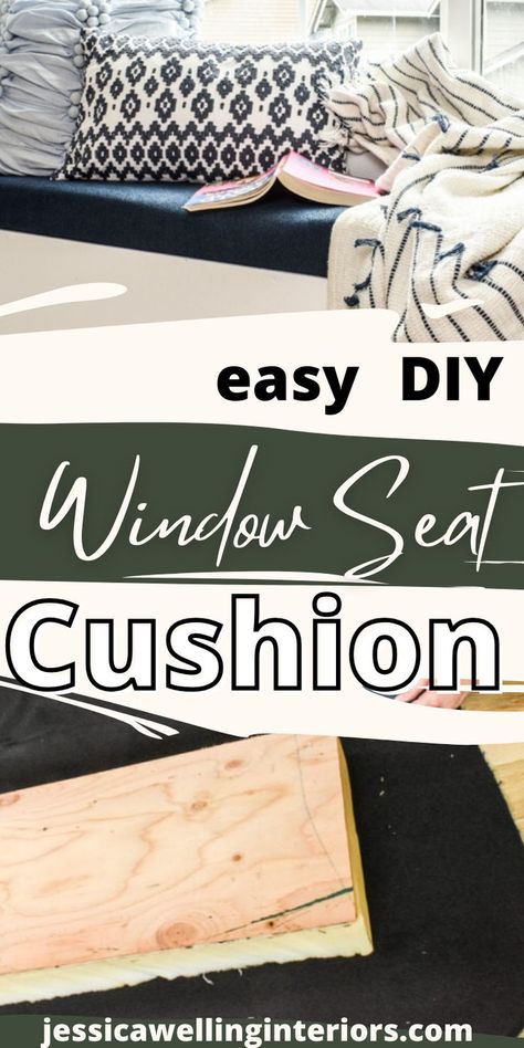 bench cushion Window Seat Cushion Fabric, Old Couch Cushions Repurpose, How To Make Seat Cushions, Cushion Diy Handmade, How To Make A Bench Cushion, Bench Cushion Diy, Window Seat Cushion Diy, Diy Window Seat Cushion, Seat Cushions Diy