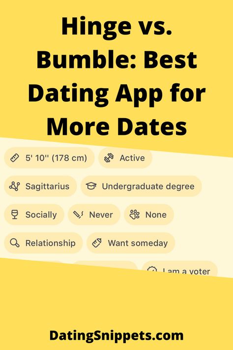 Which Dating App Results in More Dates? Hinge vs. Bumble Based on 4 Criteria dating vs courting match com site dating contract enneagram type 8 dating free local dating zoosk app #dating #Dating #App #Results #Dates #Hinge #Bumble #Based #Criteria Bumble Profile, Hinge Dating App, Bumble App, Bumble Dating App, Free Local Dating, Bumble Dating, Free Dating Websites, Alphabet Dating, Best Friend Dates