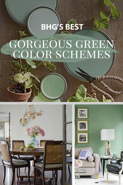 Browse our favorite green paint colors and find decorating inspiration and color ideas for your rooms, whether you crave the soft sweetness of mint or the zingy tart of lime. #greencolors #greendecor Favorite Green Paint Colors, Lime Green Bedrooms, Bedroom Paint Ideas, Bedroom Ideas For Women, Interior Paint Colors Schemes, Floor Paint, Diy Living Room Decor, Paint Color Schemes, Color Schemes Colour Palettes