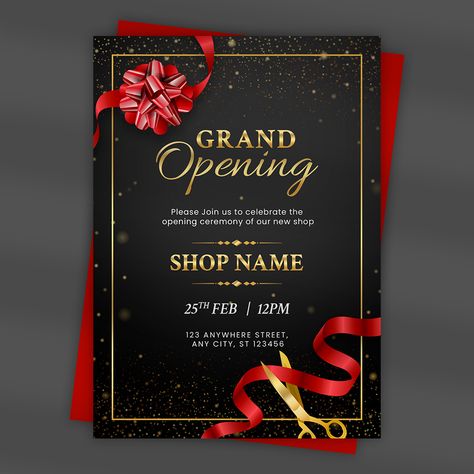 Elevate your grand opening with bespoke invitation cards! Build hype for your shop grand openings with our personalized and eye-catching invitation cards. Exceptional designs tailored to your vision. Let's make your opening unforgettable! 🎉✨
.
FREE CUSTOMIZATION AVAILABLE 🙌🏻
.
➡️ Skype: tech.spectrum
.
#grandopening #shoplaunch #invitation #invitationcard #invitationcards #invitations #invitationdesign #design #designer #craft #crafts #graphicdesign #customdesigns #swayam #swayaminfotech Office Invitation Card Design, Grand Opening Invitations Background, Office Opening Invitation Card Design, Shop Opening Invitation Card Design, Grand Opening Invitations Design, Business Invitation Card Design, Opening Invitation Card Design, Shop Grand Opening, Shop Opening Invitation Card