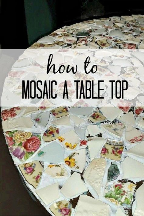 Mosaic Plates, Broken China Crafts, Mosaic Tile Table, Table Mosaic, Mosaic Tables, China Mosaic, Mosaic Furniture, Mosaic Art Diy, China Crafts