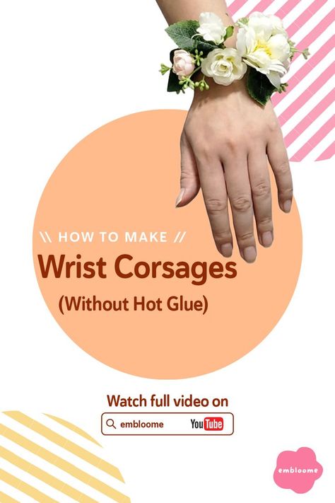 In this video, you will learn how to DIY wrist corsages for the ladies with silk flowers without the use of ribbons and hot glue. I will show you how I taped the silk flowers together from start to finish. You can use this method to make corsages with or without a focal flower, depending on your wedding theme. With the convenience of the wire base, the corsages can be worn as bracelets or arm bangles/ cuffs. How To Make Corsages, Diy Wrist Corsage, Diy Corsage, Arm Bangles, Diy Glue, Wrist Corsages, Corsage Prom, Event Planning Business, Diy Wedding Flowers