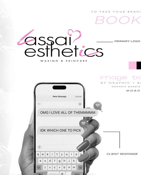 Image-Based Logo | lassai esthetics 🎀🫧 of course she trusted me with her logo for her new brand. She wanted something different but still classy and sleek. this was the outcome comment below what you think xoxo🌸 Book now for graphic + branding services , dm questions about services ☆ ☆ ☆ ☆ ☆ #graphicdesign #graphicdesigner #blackgraphicdesigner #blackgirlgraphicdesigner #photoshopdesign #adobedesigner #digitalartist #digitalart #logodesign #logodesigner #adobeillustrator #vlog #lash... Xoxo Book, Wig Business, Graphic Branding, Marketing Inspiration, Social Media Marketing Content, Lash Tech, Branding Services, How To Line Lips, Business Idea