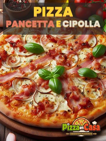 🍕🏡 Prepara una deliciosa pizza blanca con panceta y cebolla en menos de 30 minutos. Sorprende a tus invitados. Pizza Blanca, Pizza Carbonara, Pizza, Pizzas