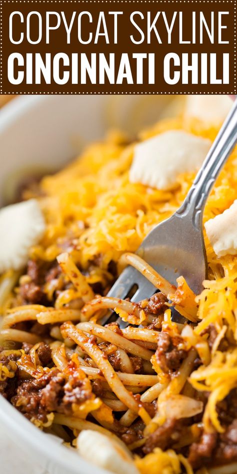 Skyline Cincinnati Chili Recipe, Chili Spaghetti Recipe, Skyline Chili Recipe, Old Fashioned Chili Recipe, Cincinnati Chili Recipe, Soup Sunday, Chili Spaghetti, Wendys Chili Recipe, Copycat Food