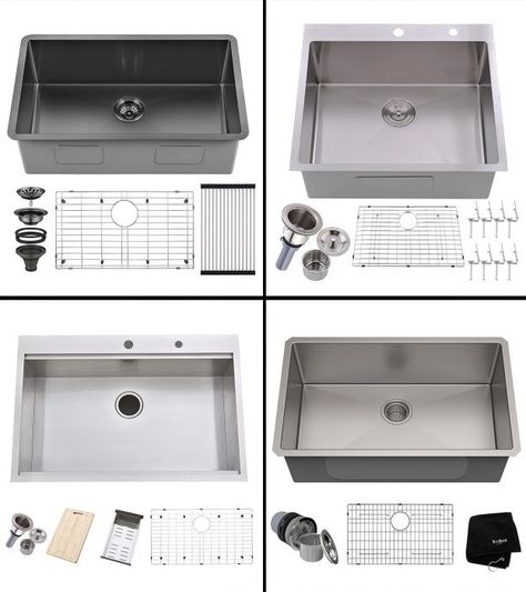 13 Best Kitchen Sinks in 2022: Buyers Guide And Reviews Sink Trends, Kitchen Sink Options, Deep Sink Kitchen, Kitchen Basin Sink, Kitchen Sink Sizes, Large Kitchen Sinks, Single Basin Kitchen Sink, Luxe Kitchen, Undermount Stainless Steel Sink