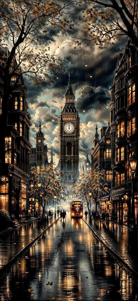 London Wallpaper, Cool Pictures For Wallpaper, Dreamy Artwork, Big Ben London, Paris Photography, Fantasy Places, Cool Wallpapers Art, Beautiful Landscape Wallpaper, Fantasy Art Landscapes