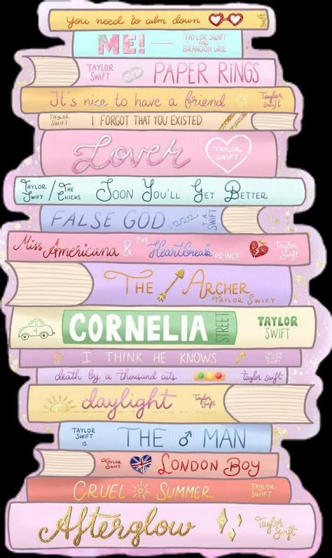 Books Inspired By Taylor Swift, Taylor Swift Locker Decor, Big Reputation, Taylor Swift Book, Old Diary, Taylor Swift Images, Summer Taylor, Preppy Stickers, Taylor Lyrics