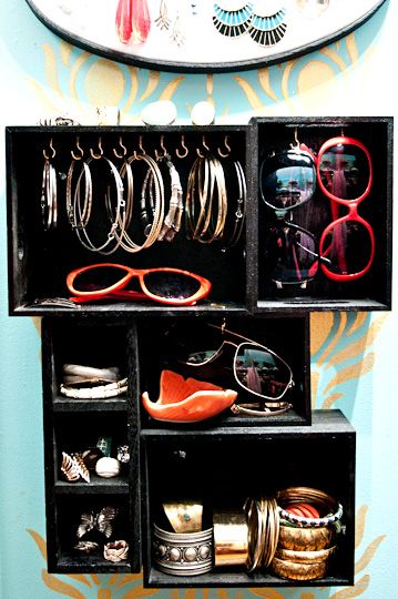 Rangement Makeup, Quilting Hoops, Jewerly Organizer, Jewelry Storage Diy, Jewelry Box Diy, Diy Jewlery, Jewelry Organizer Diy, Jewelry Organizer Box, Storage Diy