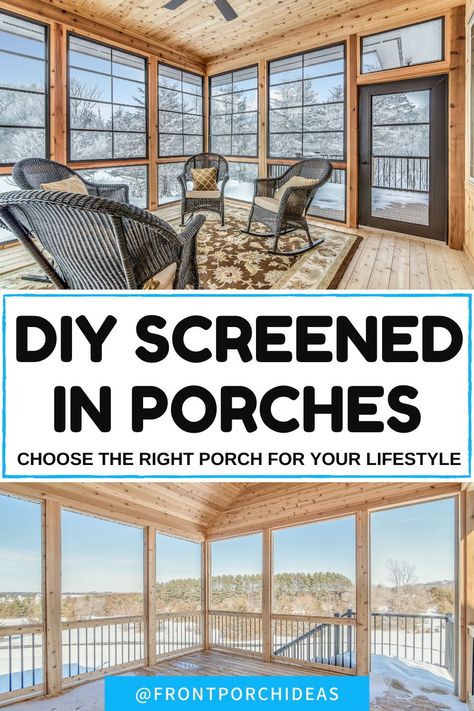 Check out our post on everything screened in porches. We give you the best DIY screened in porch ideas that are perfect for porch sitting. Enjoy the perfect porch outdoor sitting areas that can be enjoyed all winter long. Screened In Sun Porch, Making A Screened In Porch, Screened In Back Porches, Screen Porch With Half Wall, Outdoor Screened In Porch Ideas, Screened In Side Porch Ideas, Partially Enclosed Front Porch, Diy Screened In Deck, Small Screened Porch Designs