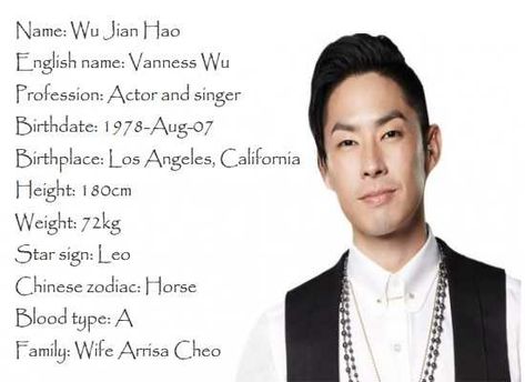 Vaness Wu, Vanness Wu, Vanessa Wu, Star Signs, Korean Drama, Drama, Actors, Stars, Van