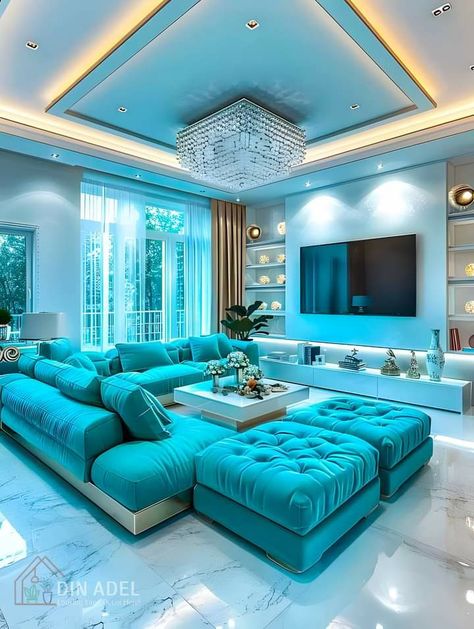 Assiette Design, Living Room Turquoise, House Ceiling, Home Decor Cozy, Luxury Living Room Decor, Interior Design Your Home, Beautiful Houses Interior, Home Decor Ideas Living Room, Home Decoration Ideas