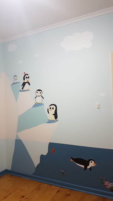 Arctic Nursery Theme, Penguin Nursery Theme, Penguin Room, Penguin Nursery, Penguin Theme, Switch Board, Penguin Baby, Themed Kids Room, Names Baby