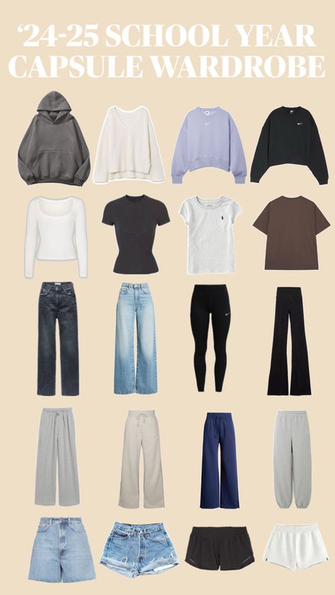 back to school capsule wardrobe aesthetic preppy outfit inspiration Capsule Wardrobe Aesthetic, Wardrobe Aesthetic, Capsule Wardrobe Outfits, Wardrobe Outfits, Capsule Wardrobe, Hanging Out, Back To School, Wardrobe, Outfit Inspo