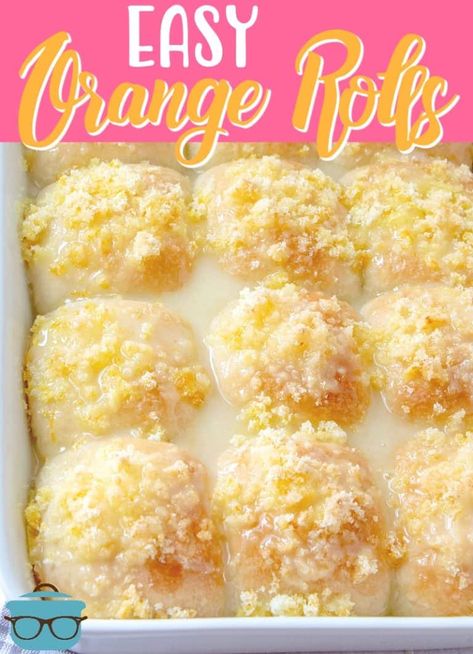 EASY GLAZED ORANGE ROLLS (+Video) - breakfast #breakfast Orange Sour Cream Rolls, Rhodes Orange Rolls, Pillsbury Orange Rolls Ideas, Orange Knots Recipe, Orange Breakfast Rolls, Orange Crescent Rolls, Orange Dinner Rolls, Orange Rolls Homemade, Recipes Using Oranges