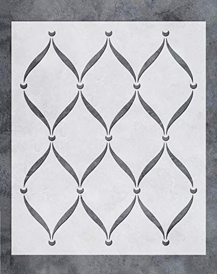 Trellis Stencil, Trellis Wall Stencil, Large Trellis, Modern Wall Stencil, Painting On Wall, Decals Wallpaper, Wall Stencil Designs, Stencil Patterns Templates, Lattice Wall