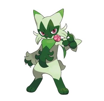 Cat Pokemon, Grass Type Pokemon, Pokemon Wiki, Green Pokemon, Pokemon Starters, Grass Type, Green Fur, Pokemon Oc, Pokemon Pokedex