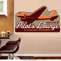 Pilots Lounge Airplane Wall Decal Airplane Hanger Man Cave, Pilot Lounge, Aviation Office, Pilot Decor, Aviation Furniture, Airplane Hangar, Aviation Theme, Sports Wall Decals, Aviation Decor