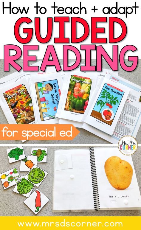 How to prepare and lesson plan for Guided Reading in a special ed self contained classroom. When you teach in a self-contained classroom, you have a huge array of student ability levels and disabilities. This makes lesson planning for different reading groups with varying strengths + weaknesses a little more challenging. It’s not impossible, but it's challenging. Learn more about my Guided Reading rotation schedule, with all of the tips + tricks I have learned + implemented in my own classroom. Aba Lesson Plans, Special Ed Classroom Setup, Special Needs Classroom, Reading Rotations, Special Education Organization, Special Education Reading, Elementary Special Education Classroom, Guided Reading Lesson Plans, Guided Reading Kindergarten