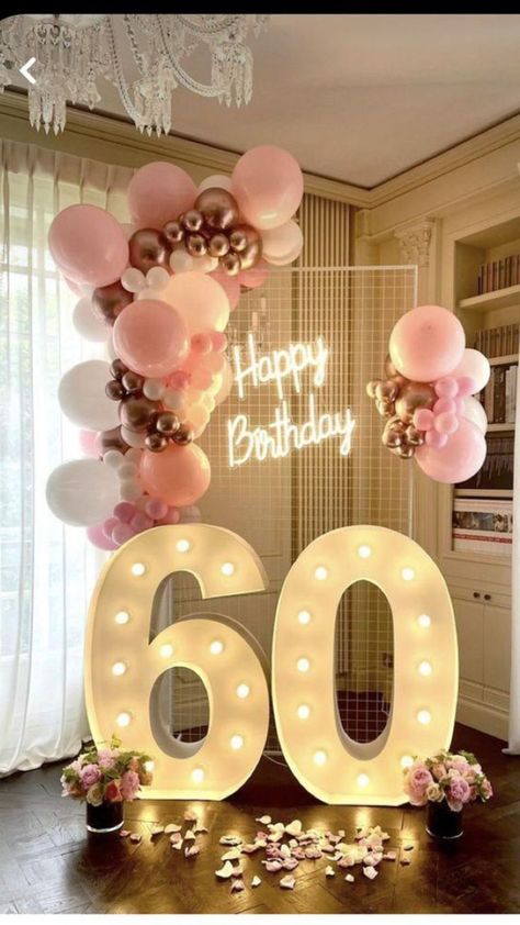 60 Birthday Balloon Ideas, 60th Birthday Photo Backdrop, Moms 60th Birthday Decorations, 50th Birthday Party Ideas For Women On A Budget, 60 Bday Party Ideas For Mom, Decorating Ideas For 60th Birthday Party, Diy 60th Birthday Decorations For Mom, Classy 60th Birthday Ideas For Mom, 60 Birthday Balloons