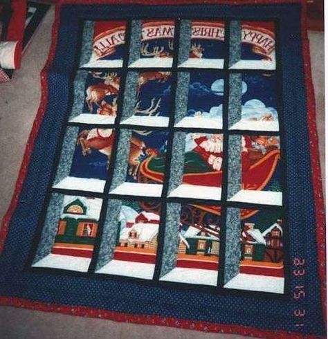 Attic Window Quilts, Attic Windows, Window Quilt, Panel Quilt Patterns, Attic Window, Fabric Panel Quilts, Christmas Quilt Patterns, Attic Room, Attic Storage