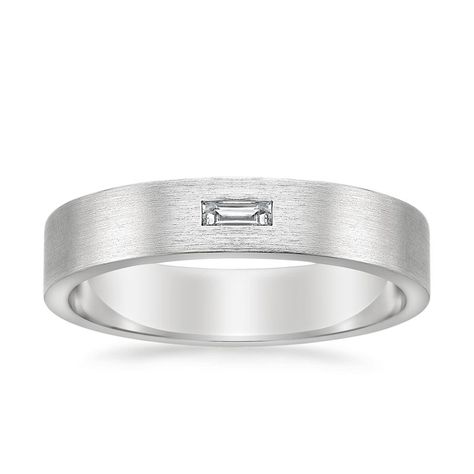 Shop Men's White Gold Wedding Bands - Brilliant Earth Mens Silver Wedding Bands, Mens Wedding Bands White Gold, Mens White Gold Rings, Mens Diamond Wedding Bands, Mens Gold Wedding Band, White Gold Wedding Bands, Silver Wedding Bands, Ring Ideas, White Gold Wedding