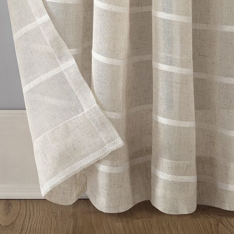 CleanWindow Twill Anti-Dust Striped Semi-Sheer Rod Pocket Single Curtain Panel & Reviews | Wayfair Basement Sectional, Sectional Decor, Healthy Room, Color Block Curtains, Cabin Room, Clean Window, White Blackout Curtains, Cottagecore Living, Cleaning Curtains