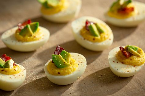 Garlic Avocado Deviled Eggs Deviled Eggs Recipe Best Easy, Stuffed Deviled Eggs, Simple Deviled Eggs, Easy Deviled Eggs Recipe, Deviled Eggs Recipe Best, Simple Deviled Eggs Recipe, Easy Deviled Eggs, Recipe Using Honey, Deviled Egg Recipes