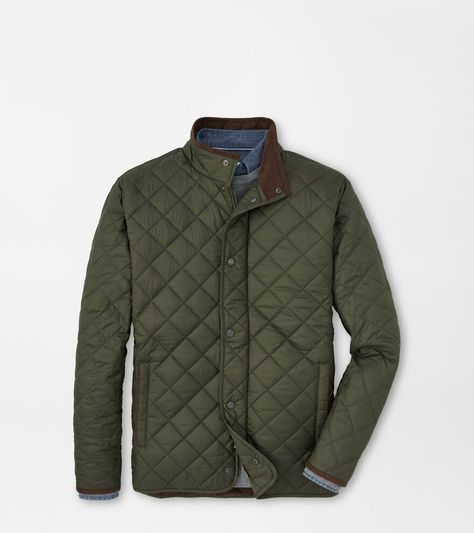 Suffolk Quilted Travel Coat | Men's Jacket's & Coats | Peter Millar Christmas Presents For Guys, Mens Sneaker Boots, Vest Sweaters, Travel Coat, Green Jacket Men, Quilted Jacket Men, Quilted Coats, Outdoor Jackets, Mens Outdoor Jackets