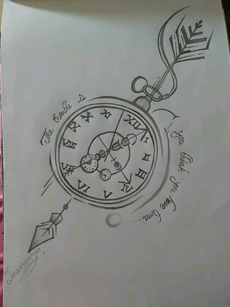 Vintage Clock Drawing, Magical Drawings, Clock Drawings, Drawing Themes, Dream Lover, Drawing Sheet, Time Drawing, Pocket Watches, Handstand