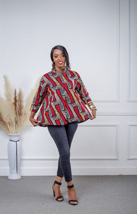 𝗦𝘁𝘆𝗹𝗲 𝘄𝗶𝘁𝗵 𝗠𝗨𝗡'𝘀 𝗣𝗹𝘂𝘀 𝗦𝗶𝘇𝗲 𝗪𝗼𝗺𝗲𝗻 𝗧𝗼𝗽𝘀! Our collection features stunning African print blouses that celebrate diversity and empower women of all shapes. Crafted with love, these tops combine traditional designs with modern flair, ensuring you feel fabulous and confident! 💖 𝐖𝐡𝐲 𝐂𝐡𝐨𝐨𝐬𝐞? > Comfort Fit: Perfect for everyday wear. > Vibrant Designs: Stand out in any crowd. > Cultural Pride: Wear a piece of Africa! 🛒 Shop now and express your unique style! #AfricanClothing #TogoFashion #PlusSiz... African Print Ladies Tops, Vitenge Tops For Women, African Blouses With Jeans, African Tops For Women Ankara, Ankara Blouses For Women, African Shirts For Women, African Blouses For Women, African Print Tops Blouses, Tops African Print