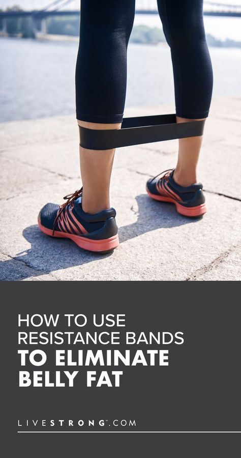 How to Use Resistance Bands to Eliminate Belly Fat | Livestrong.com Resistance Band Belly Workout, Resistance Band Tummy Exercises, Resistance Band For Abs Workouts, Resistance Band Exercises Ab Workouts, Strength Training With Resistance Bands, Fitness Bands Exercises, Workout Bands Exercises, Resistance Band Exercises For Core, Workout Band Exercises