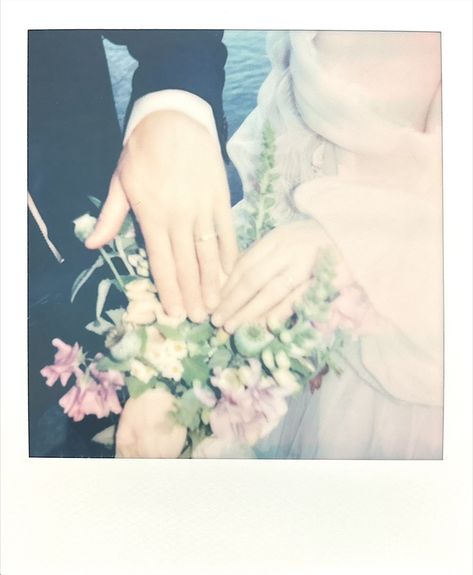 a single frame polaroid scan because sometimes it’s not really about getting the perfect shot, but capturing the feeling (of the moment to remember) bouquet by @poppyandpomegranate #polaroid #microwedding #elopementideas #smallwedding #weddingonfilm Wedding Photo Polaroid, Polaroid Camera At Wedding, Wedding Day Polaroid, Wedding Photos Polaroid, Wedding Polaroid Ideas, Wedding Poloroid Ideas, Polaroids Wedding, Wedding Polaroids, Photo Location Ideas