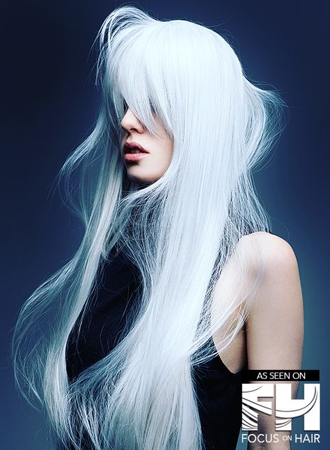 Movement - Brandon Messinger's Editorial Looks with a Commercial Aesthetic https://focusonhair.com/article/movement-hair-collection Long White Hair, White Blonde Hair, Editorial Hair, Hair Magazine, Pastel Hair, Hair Collection, Hair Reference, Unique Hairstyles, Dubstep