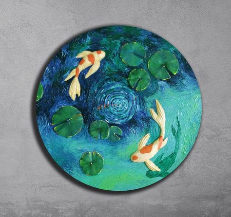 Circle Art Design Ideas, Round Oil Painting, Drawing On Round Canvas, Round Canvas Ideas, Painting Reference Photos Landscape, Circular Painting Ideas, Round Canvas Painting Ideas, Circle Canvas Painting, Round Canvas Art