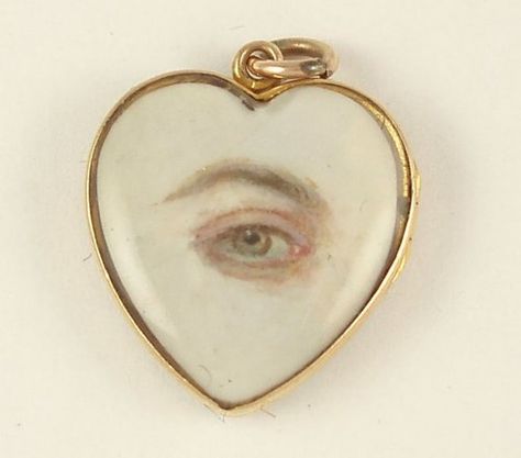 “Lovers’ eye”, eye miniature on ivory, c. 1830s Eye Locket, Crystal Horn, Lovers Eyes, Horn Pendant Necklace, George Iv, Windows To The Soul, Eye Eye, Miniature Portraits, Love Token