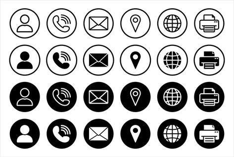 Icon Contact, Contact Icons Vector, Website Symbol, Balinese Tattoo, Fashion Communication, Email Icon, Christian Graphics, Communication Icon, Mobile App Icon