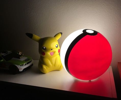 Pokemon Nursery Theme, Nursery Pokemon, Pokemon Room Ideas Kids, Pokémon Nursery, Pokemon Room Decor, Pokemon Lamp, Nostalgia House, Pokemon Night Light, Pokemon Bedroom